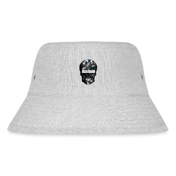 Skull Colours Marmor türkis gif - Stanley/Stella recycelter Bucket Hat - Grau meliert - Vorne
