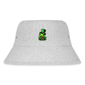 Grenouille câline avec chapeau haut de forme de la Saint-Patrick - Bob recyclé Stanley/Stella - gris chiné - Devant