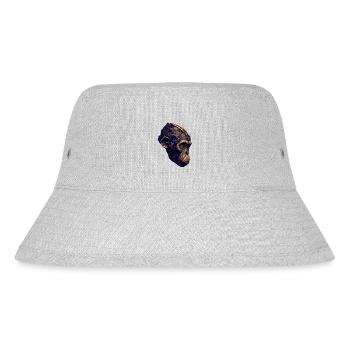 Fortschrittliche Evolution: Der Affe trifft KI - Stanley/Stella recycelter Bucket Hat - Grau meliert - Vorne