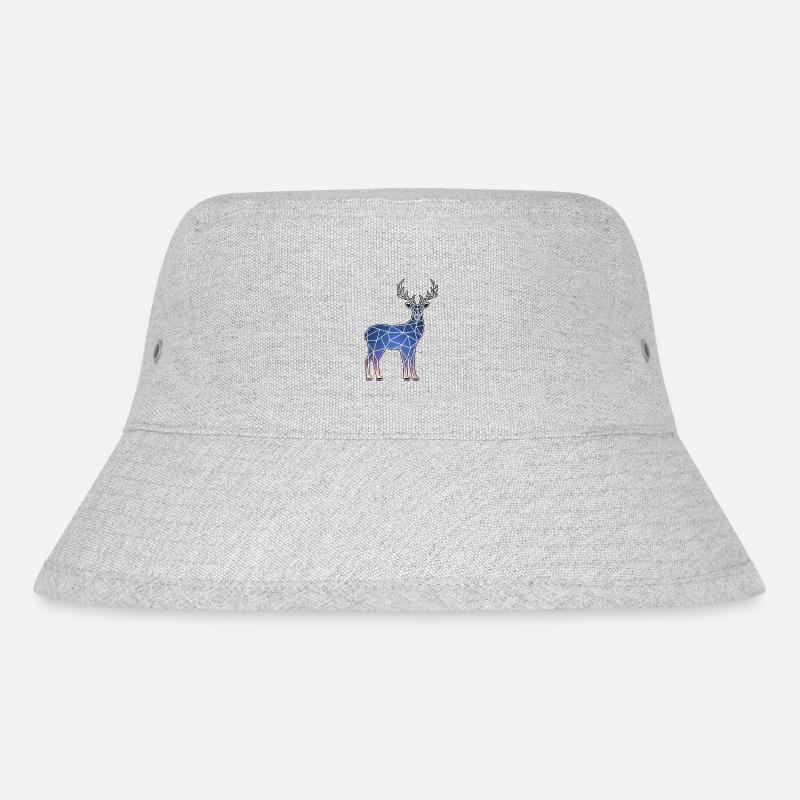 Hirsche und Nachthimmel - Stanley/Stella recycelter Bucket Hat - Grau meliert