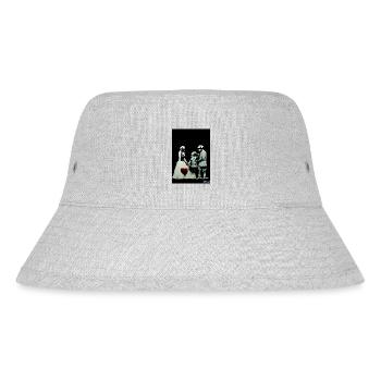 Wedding / Hochzeit / Love / Heart / Banksy - Stanley/Stella recycelter Bucket Hat - Grau meliert - Vorne
