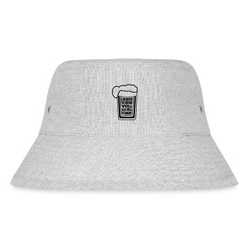 Lieber scheiße voll als voll scheiße - Stanley/Stella recycelter Bucket Hat - Grau meliert - Vorne