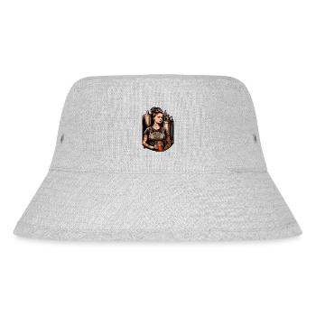 Cool brewmaster with craft beer - Stanley/Stella Recycled Bucket Hat - heather grey - Front