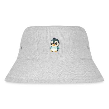 kleiner Pinguin - Stanley/Stella recycelter Bucket Hat - Grau meliert - Vorne