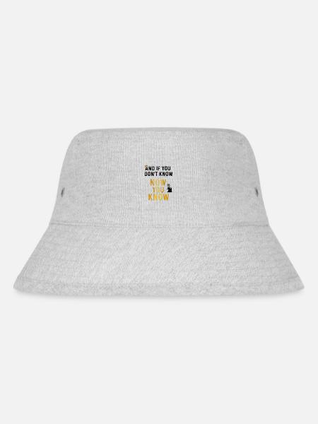 And if you don't know, now you know - Stanley/Stella recycelter Bucket Hat - Grau meliert