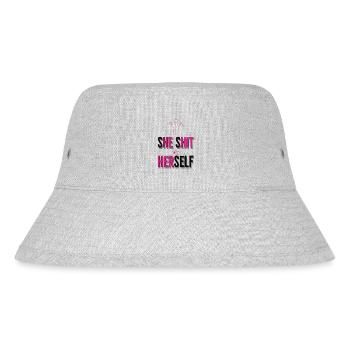 she shit herself - Stanley/Stella recycelter Bucket Hat - Grau meliert - Vorne