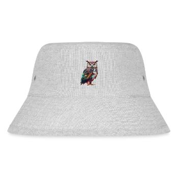 Magnifique hibou polygonal – Art des oiseaux - Bob recyclé Stanley/Stella - gris chiné - Devant