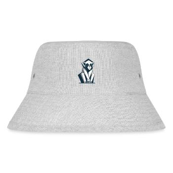 Abstrakter Affe - Stanley/Stella recycelter Bucket Hat - Grau meliert - Vorne