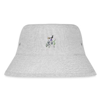 Squiti die schwarze Katze schwimmt mit Fischen - Stanley/Stella recycelter Bucket Hat - Grau meliert - Vorne