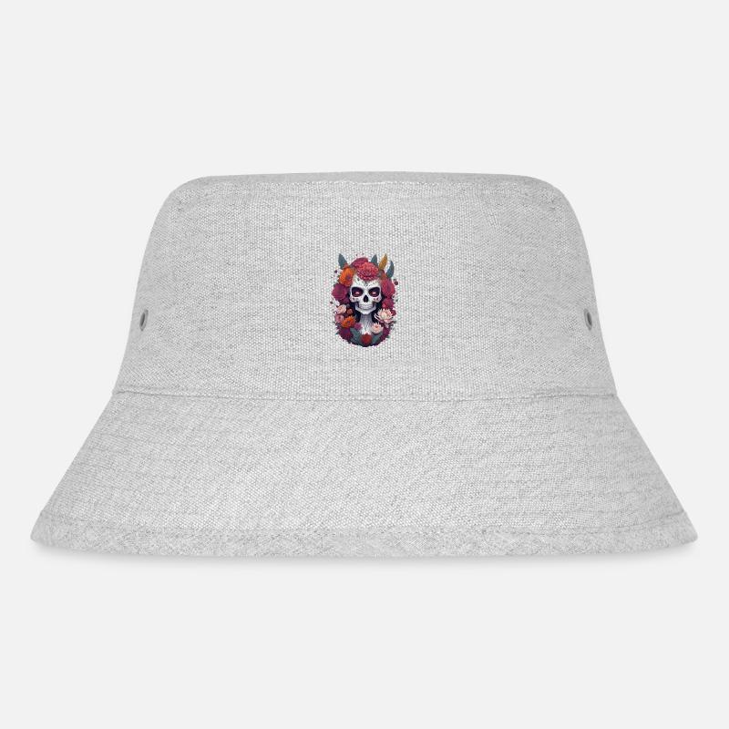 La Catrina 5 - Stanley/Stella recycelter Bucket Hat - Grau meliert