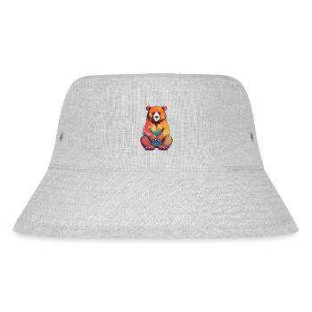 Bado the grumpy bear - Stanley/Stella Recycled Bucket Hat - heather grey - Front