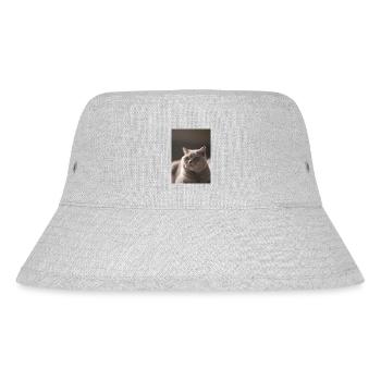 Britische Kurzhaarkatze - Stanley/Stella recycelter Bucket Hat - Grau meliert - Vorne