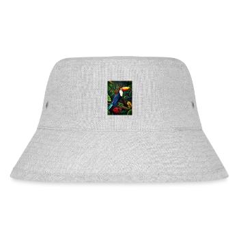 Dschungel-Tukan - Stanley/Stella recycelter Bucket Hat - Grau meliert - Vorne