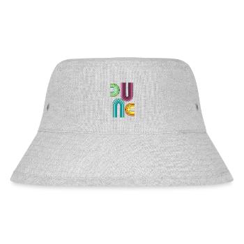 buntes Muster - Stanley/Stella recycelter Bucket Hat - Grau meliert - Vorne