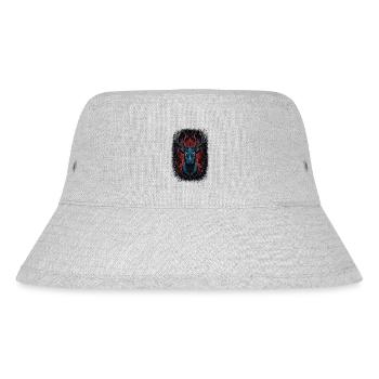 chimney xmas deer santa funny sayings happy pet - Stanley/Stella recycelter Bucket Hat - Grau meliert - Vorne