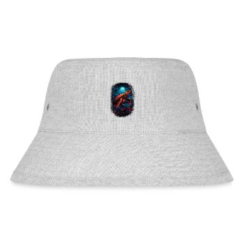 funny sayings animal park awesome sea turtle - Stanley/Stella recycelter Bucket Hat - Grau meliert - Vorne