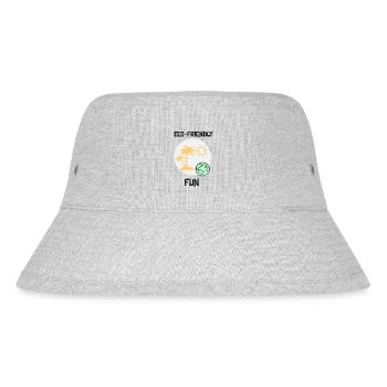 Ökologischer Spaß im Sommer, Sonne, Strand und Meer - Stanley/Stella recycelter Bucket Hat - Grau meliert - Vorne