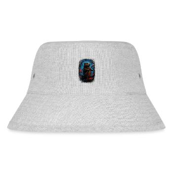 badgers beaver shirt funny fun beaver tee shirt - Stanley/Stella recycelter Bucket Hat - Grau meliert - Vorne