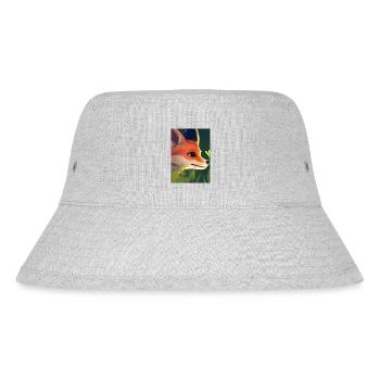 Niedliche Fuchs-Malerei - Stanley/Stella recycelter Bucket Hat - Grau meliert - Vorne