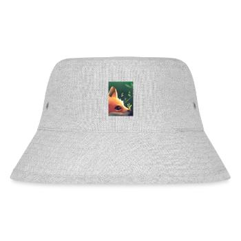 Niedliche Fuchs-Malerei - Stanley/Stella recycelter Bucket Hat - Grau meliert - Vorne