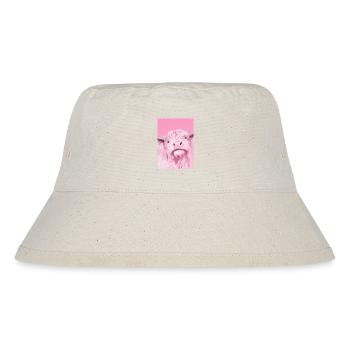 Rosa Kuh - Stanley/Stella recycelter Bucket Hat - Naturweiß - Vorne