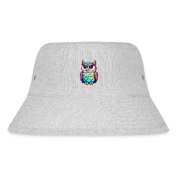 Colorful owl - Stanley/Stella Recycled Bucket Hat - heather grey - Front