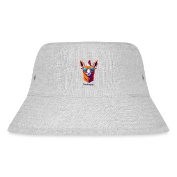 Retro Lama Vibes - Stanley/Stella recycelter Bucket Hat - Grau meliert - Vorne