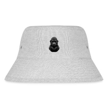 Gorilla-Umarmung - Stanley/Stella recycelter Bucket Hat - Grau meliert - Vorne