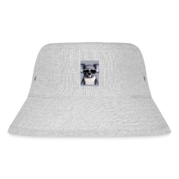 Koala mit Sonnenbrille - Stanley/Stella recycelter Bucket Hat - Grau meliert - Vorne