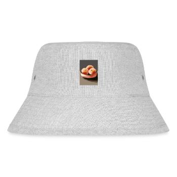 Drei Pfirsiche - Stanley/Stella recycelter Bucket Hat - Grau meliert - Vorne