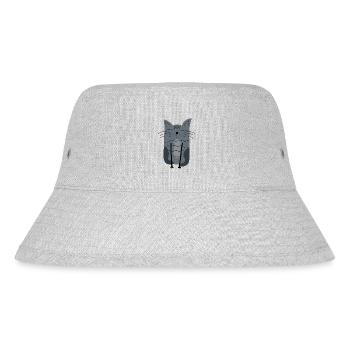 Skandinavische Katze Katzenliebhaber - Stanley/Stella recycelter Bucket Hat - Grau meliert - Vorne