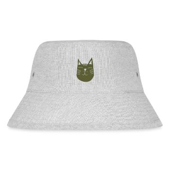 Skandinavische Katze Katzenliebhaber - Stanley/Stella recycelter Bucket Hat - Grau meliert - Vorne