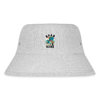 Basketball Dino T-Rex Player Sports Comic Cartoon - Stanley/Stella Recycled Bucket Hat - heather grey - Front
