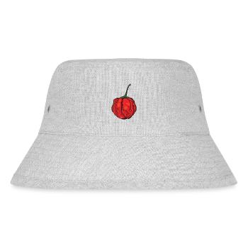 Chili scharf Natur Pflanze - Stanley/Stella recycelter Bucket Hat - Grau meliert - Vorne