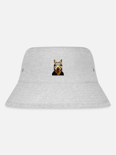Wolf Tierkunst #wolf - Stanley/Stella recycelter Bucket Hat - Grau meliert