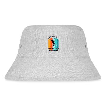 Badminton, Badminton, Badminton, Chocolate - Stanley/Stella Recycled Bucket Hat - heather grey - Front