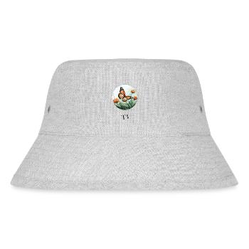 Schmetterlilngs design in the flower meadow - Stanley/Stella Recycled Bucket Hat - heather grey - Front