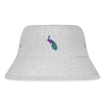peacock bird colorful beautiful fantasy colorful - Stanley/Stella Recycled Bucket Hat - heather grey - Front