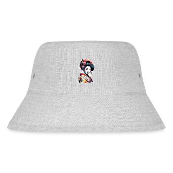 Geisha / Chinesisch / Japanisch / Anime / Comic - Stanley/Stella recycelter Bucket Hat - Grau meliert - Vorne