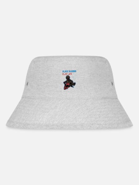 skeleton play guitar - Stanley/Stella recycelter Bucket Hat - Grau meliert