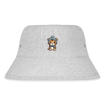 Tiger Tier Baby Comic Winter - Stanley/Stella recycelter Bucket Hat - Grau meliert - Vorne