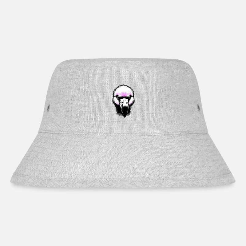 Flamingo - Stanley/Stella recycelter Bucket Hat - Grau meliert