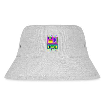 Music, Retro, Heavy Metal, Hard Rock, Punk, Vinyl, Pop - Stanley/Stella Recycled Bucket Hat - heather grey - Front