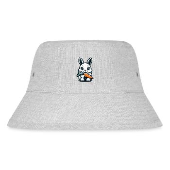 Die süße Häsin Helene - Stanley/Stella recycelter Bucket Hat - Grau meliert - Vorne