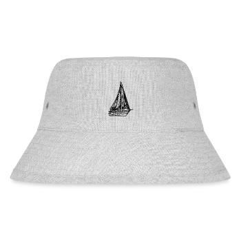 Sailboat with sail for captains and skippers - Stanley/Stella Recycled Bucket Hat - heather grey - Front