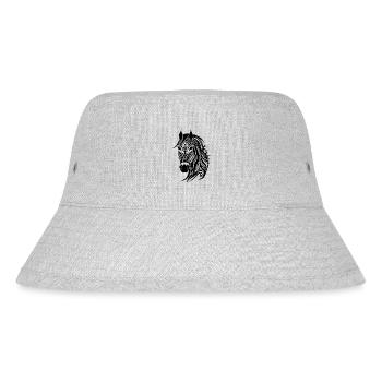 Elegantes Pferde Porträt Tattoo Style - Stanley/Stella recycelter Bucket Hat - Grau meliert - Vorne
