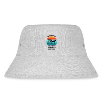 Kutscher Kutsche Pferdekutscher Kaffee - Stanley/Stella recycelter Bucket Hat - Grau meliert - Vorne