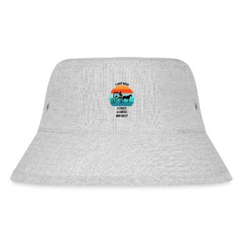 Kutscher Kutsche Pferdekutscher Kaffee - Stanley/Stella recycelter Bucket Hat - Grau meliert - Vorne