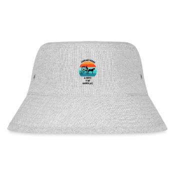 Kutscher Kutsche Pferdekutscher Kaffee - Stanley/Stella recycelter Bucket Hat - Grau meliert - Vorne