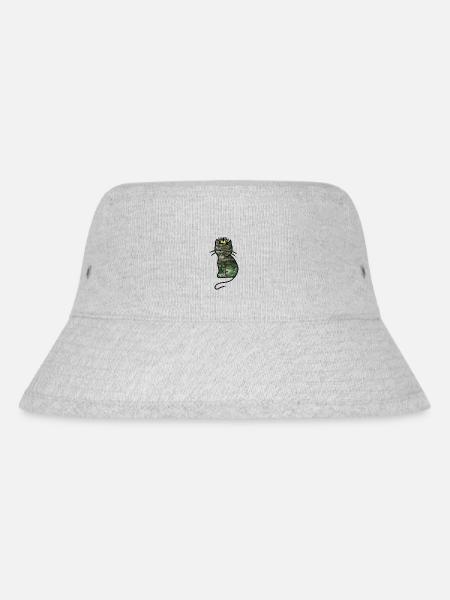Katze Wald Königin Fantasy Katzen Märchenfigur - Stanley/Stella recycelter Bucket Hat - Grau meliert